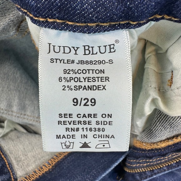 Judy Blue Women's 9/29 Enya High-Rise Slim Bootcut Jeans Distressed High Rise - Picture 8 of 12